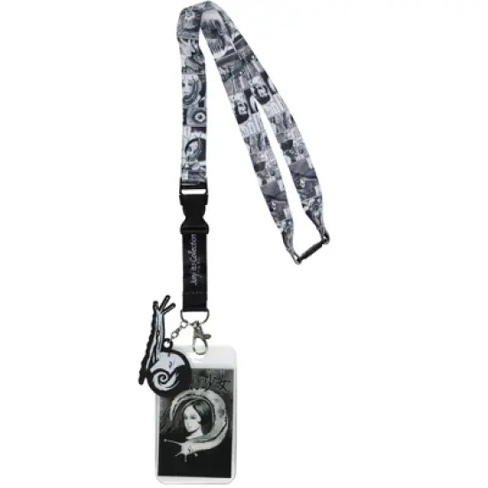 Junji Ito Collection ID Lanyard Badge Holder w Rubber Pendant For Keys Keychain image {4}