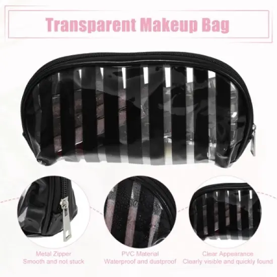 Unique Bargains Zipper PVC Clear Makeup Bag image {4}