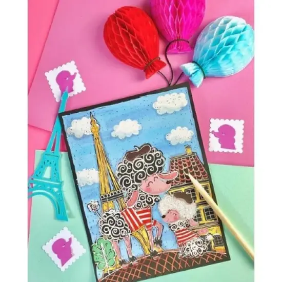 Bright Stripes 2pk Scratch-Tastic Pictures - Pets & Dinos image {3}