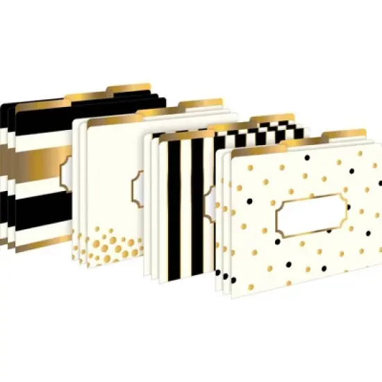Barker Creek Gold Get Organized File Folders Set Multi-Design 107 per Set: Paper, Top Tab, Non-Pronged, 50 Sheet Capacity image {1}