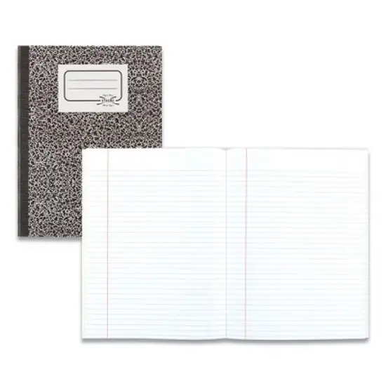 National Composition Book, Medium/College Rule, Black Marble Cover, (80) 11 x 8.38 Sheets image {1}