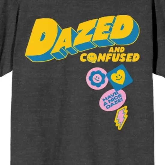 Dazed & Confused Patches Art Women's Charcoal Heather T-Shirt image {1}