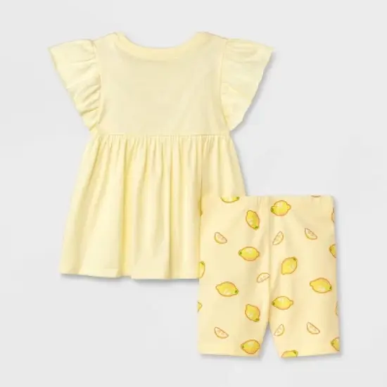 Toddler Girls' Bluey Solid Top and Bottom Set - Yellow image {1}