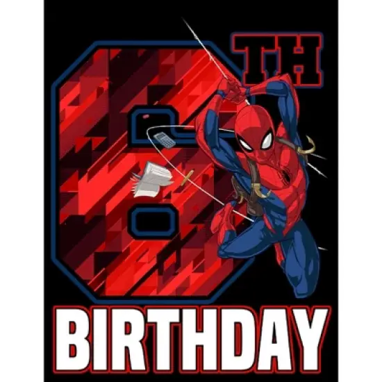 Boy's Marvel 6th Birthday Spidey T-Shirt image {1}