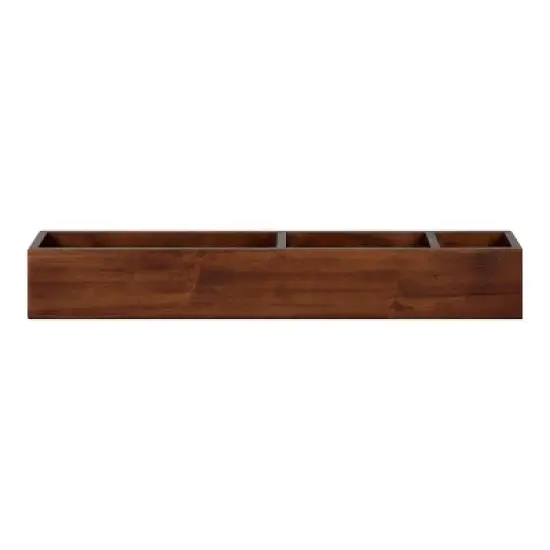 26" x 4" Hutton Wall Pocket Shelf Walnut Brown - Kate & Laurel All Things Decor image {1}