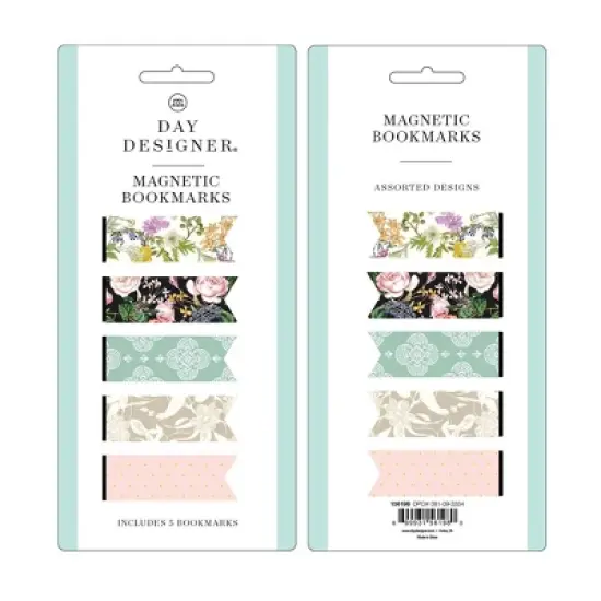 Day Designer 5pk Magnetic Bookmarks Assorted, Teacher Supplies image {2}