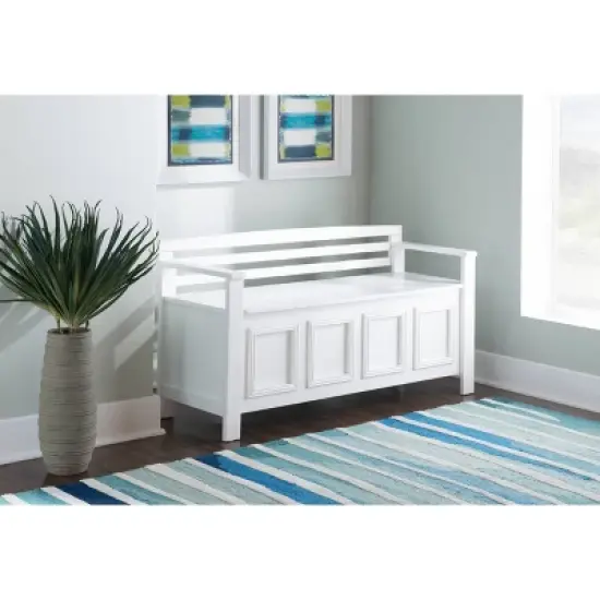 Laredo Storage Bench White - Linon image {9}