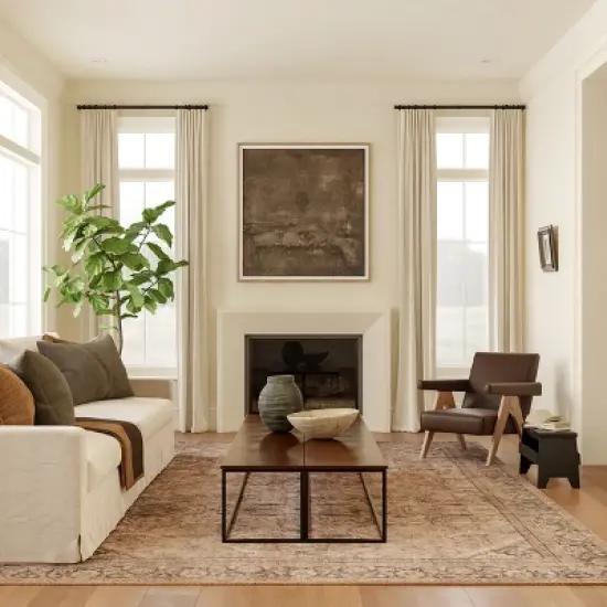 Nuloom Hillstone Collection Deka Traditional Vintage Medallion Area Rug image {1}