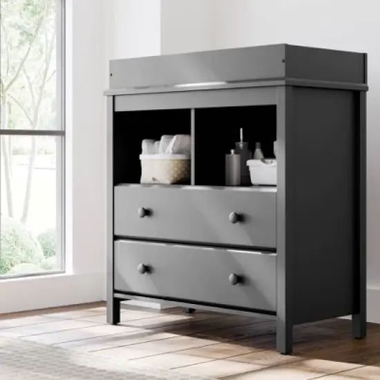 Storkcraft Alpine 2-Drawer Dresser with Changing Table Topper image {8}