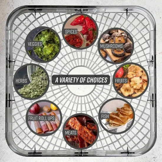 Ronco Turbo EZ-Store 5-Tray Dehydrator with Convection Air Flow, Food Preserver Adjustable Temperature Control, Quiet Operation image {4}
