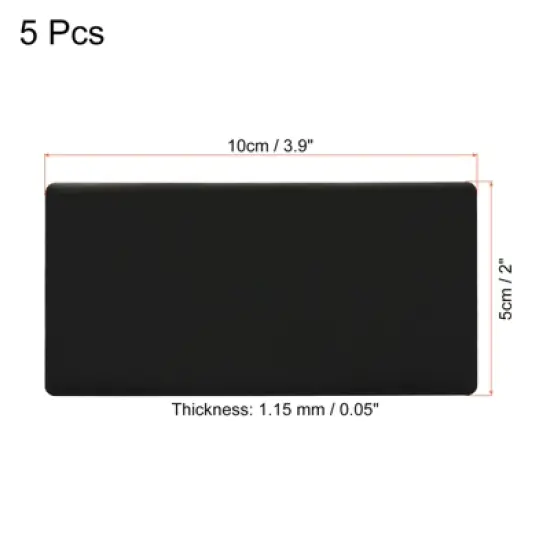 Unique Bargains Anodized Aluminium Durable Scratch Resistant Waterproof Name Plate 5 Pcs image {1}