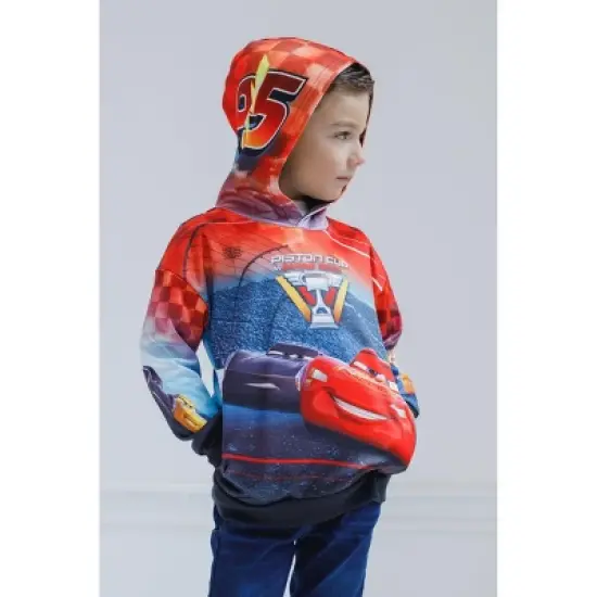 Disney Pixar Cars Lightning McQueen Fleece Pullover Hoodie Toddler to Big Kid image {1}