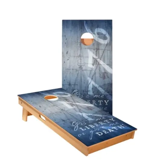 Skips Garage 1776 Blue Cornhole Boards - ACA Star Series image {1}
