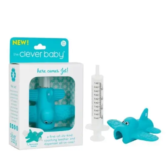 The Clever Baby Jet Medicine Dispenser and Teether - 2pc image {1}