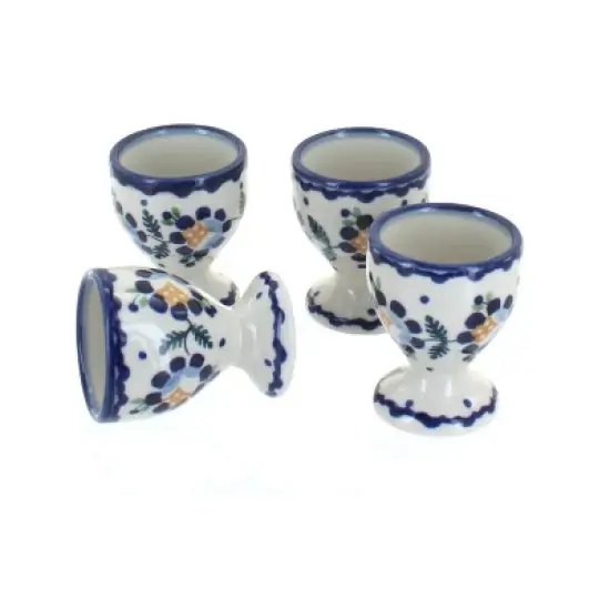 Blue Rose Polish Pottery J050-4 Manufaktura Egg Cup Set image {9}