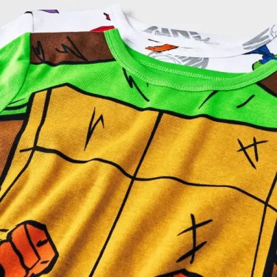 Boys' Teenage Mutant Ninja Turtles Uniform Snug Fit 4pc Pajama Set - Green image {2}