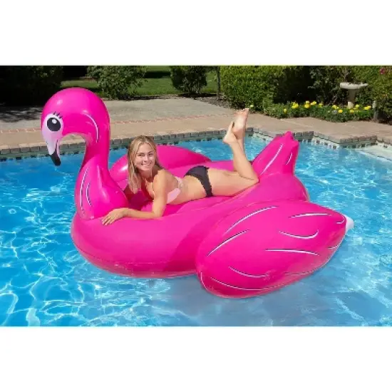 Poolmaster Jumbo Flamingo Swimming Pool Float Rider image {9}