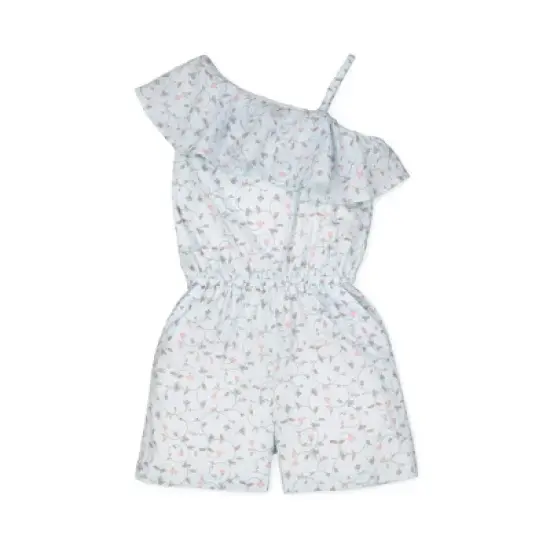 Hope & Henry Girls' One Shoulder Flounce Romper, Kids image {5}