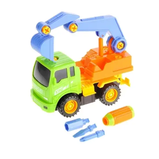 Ready! Set! Play! Link 27 Piece Take-A-Part Engineering Excavator Construction Vehicle Truck Set image {4}