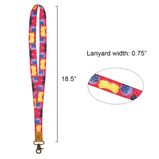 Wrapables Lanyard Keychain and ID Badge Holder, Blossoms & Birds image {4}