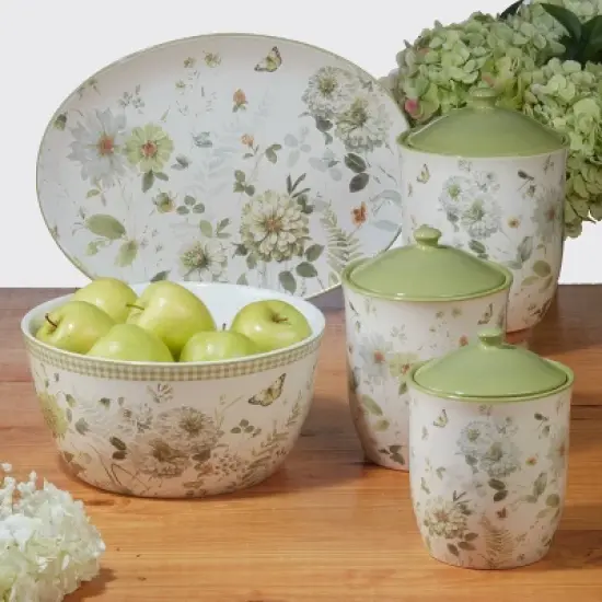 3pc Green Fields Canister Storage Set - Certified International image {5}