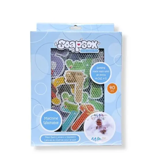 SoapSox Washable Alphabet Bath Toy with Mesh Storage Bag image {5}