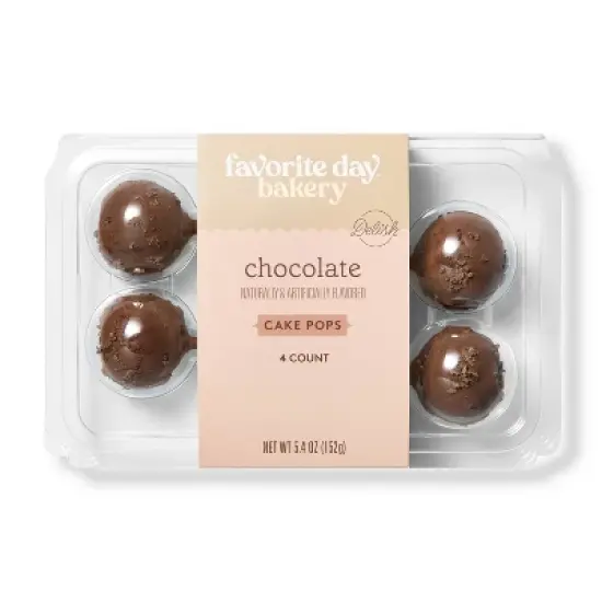 Everyday Chocolate Cake Pops - 5.4oz/4ct - Favorite Day&trade; image {3}