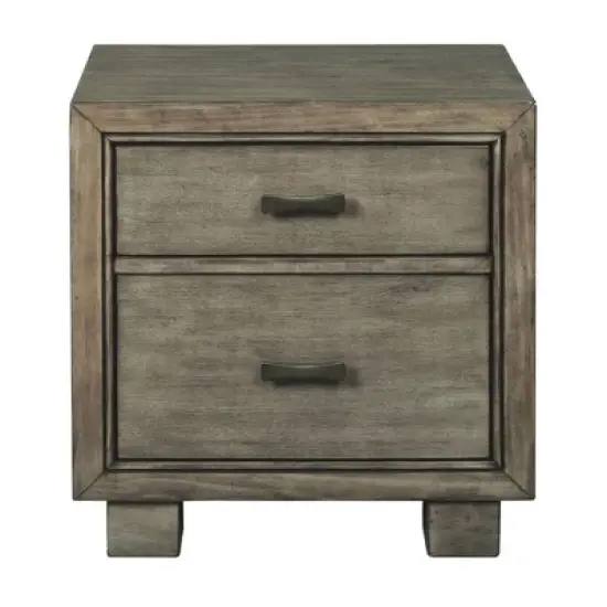 Arnett Two Drawer Nightstand Gray - Signature Design by Ashley image {2}