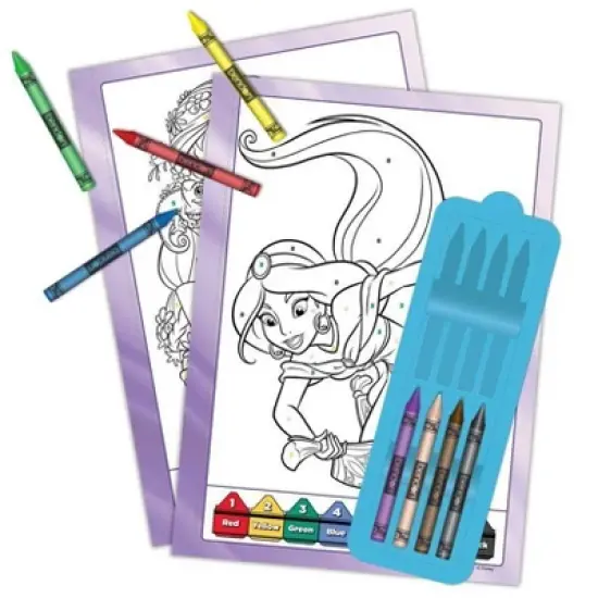 Disney Princess Color by Number with Crayons image {2}