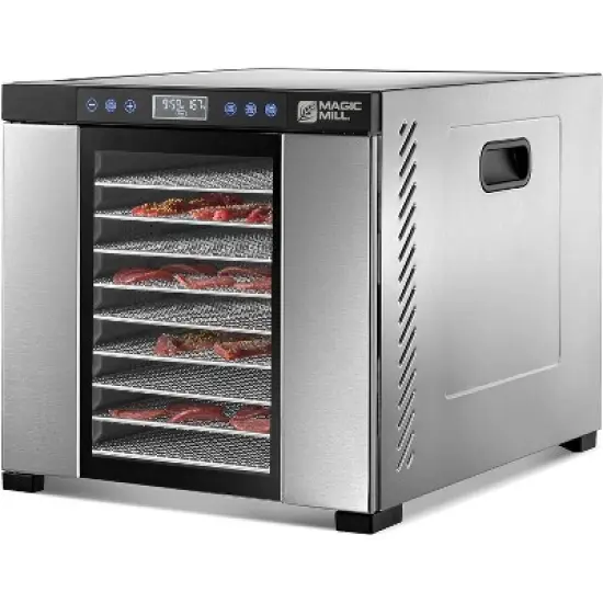 Magic Mill 11-Tray Jumbo Stainless Steel Food Dehydrator, Pro Model for Jerky, Fruit, Herbs image {8}