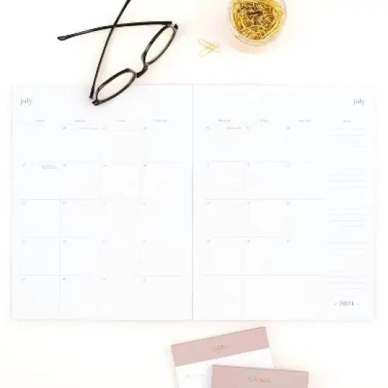 Sugar Paper Essentials 2024-25 Monthly Planner 11"x8.5" Scatter Dots: Academic Calendar July-June, Adult Stationery image {1}