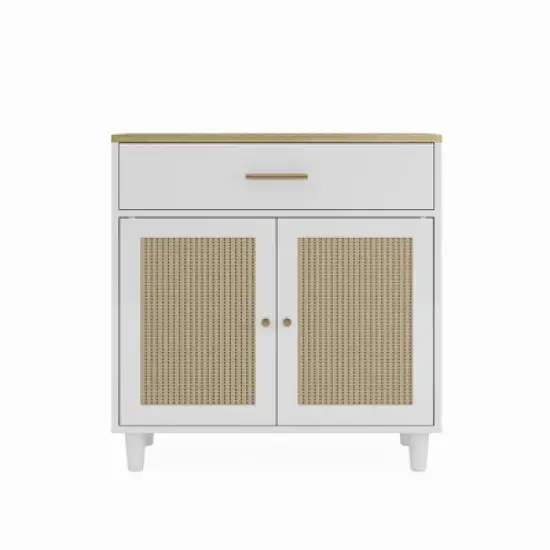 Cat Litter Box Enclosure, Hidden Litter Box Cabinet Furniture with with Drawer and Scratch Pad Doors, Indoor Wood Cat Kitty House Furniture image {6}