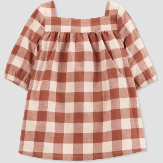 Carter's Just One You&reg;️ Baby Girls' Gingham Dress - Brown image {2}