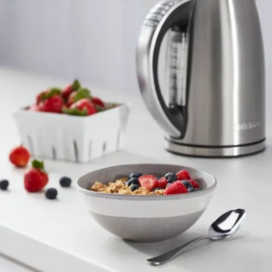 Cuisinart 1.7L Perfectemp Programmable Stainless Steel Electric Kettle Light Silver CPK-17P1: Adjustable Temp, Cordless, 360&deg; Base image {8}