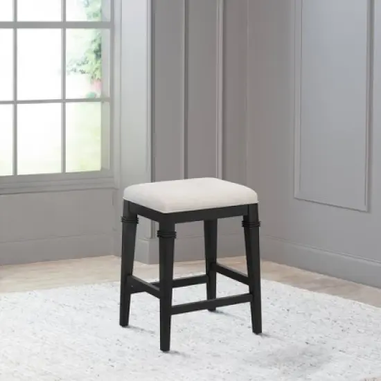 25.25" Arabella Wood Backless Non-Swivel Counter Height Barstool - Hillsdale Furniture image {1}