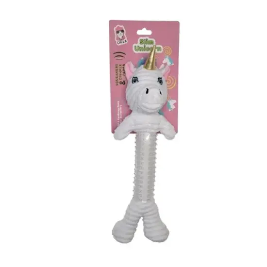 American Pet Supplies 18-Inch Whimsical Corduroy Unicorn Squeaking Dog Toy image {2}