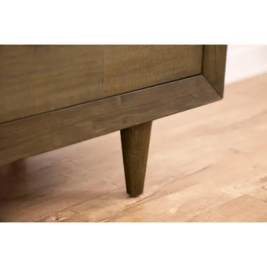 6pc Aurora Mid-Century Brown Bedroom Set with Upholstered Bed - Abbyson Living image {13}