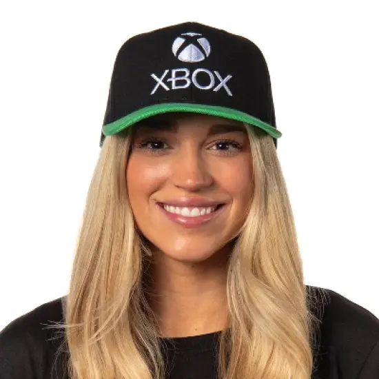 Xbox Mens' Gaming Logo Snapback Hat Adult Precurve Adjustable Hat Cap image {2}