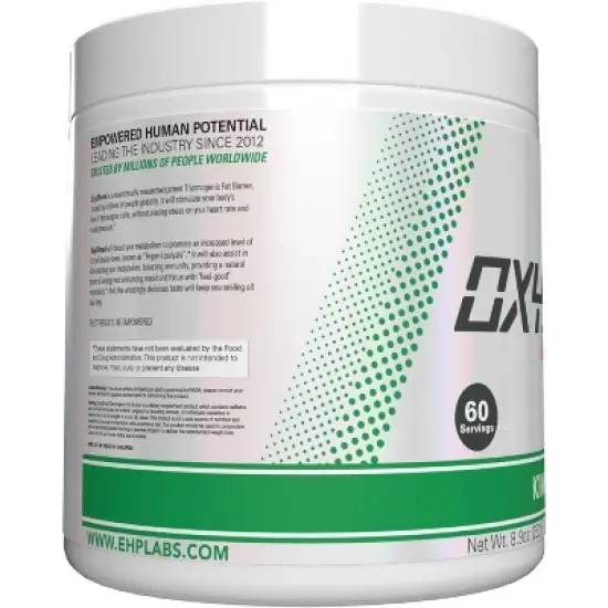 EHPlabs OxyShred Thermogenic Pre Workout & Fat Burner - Clinically Proven Preworkout Powder with Acetyl L Carnitine - Kiwi Strawberry, 60 Servings image {7}