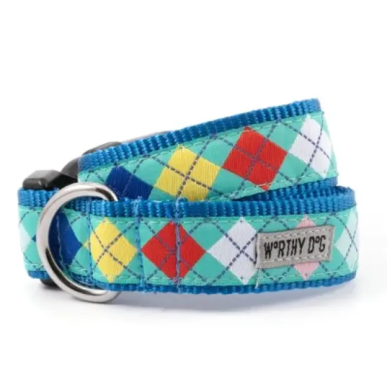 The Worthy Dog Haberdashery Argyle Dog Collar image {1}