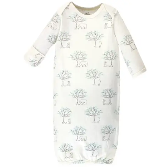 Touched by Nature Baby Organic Cotton Long-Sleeve Gowns 3pk, Birch Tree, 0-6 Months image {1}