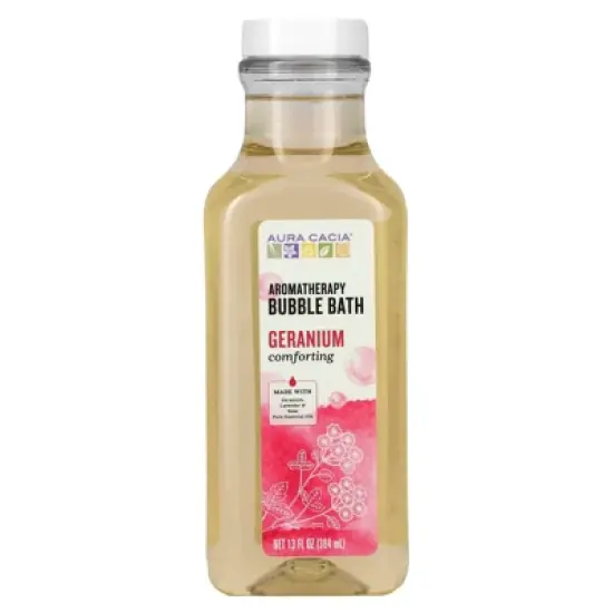 Aura Cacia Aromatherapy Bubble Bath, Comforting Geranium, 13 fl oz (384 ml) image {2}