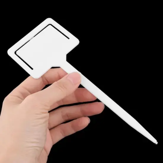 Unique Bargains Garden Plastic Rectangle Head Plant Flower Name Marking Tag Label 10 Pcs image {3}