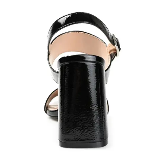 Journee Collection Womens Adras Open Square Toe Block Heel Sandals image {2}