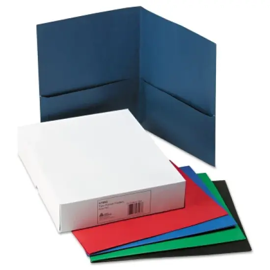Avery Two-Pocket Folder 40-Sheet Capacity Assorted Colors 25/Box 47993 image {2}