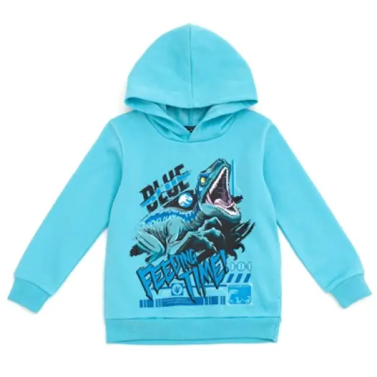 Jurassic World Park Blue T-Rex Fleece Pullover Hoodie Toddler to Big Kid image {6}
