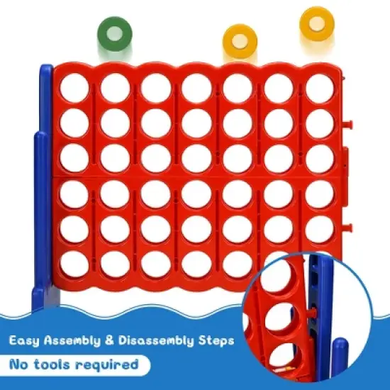 Costway 4-in-A Row Giant Game Set w/Basketball Hoop for Family image {4}