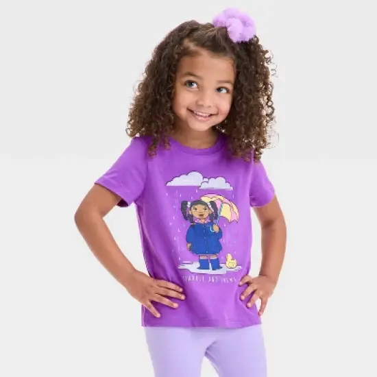 Toddler Girls' Rainy Day Graphic T-Shirt - Cat & Jack&trade; Purple image {4}