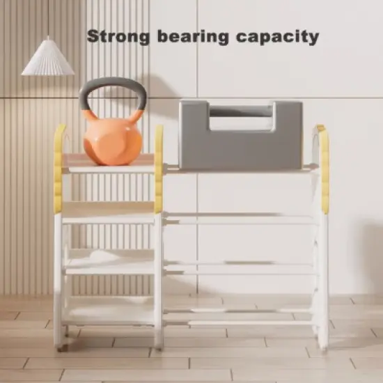 KTMBDW Kids Bookshelf and Toy Storage, 4-Tier Toy Organizers W/8 Removable Storage Bins, Kids Toy Storage Organizer for Kids Room, Classroom, Nursery image {3}