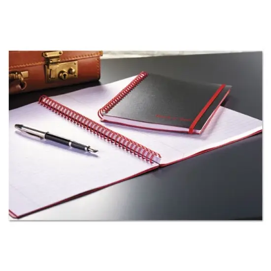 Black n' Red Flexible Cover Twinwire Notebooks, SCRIBZEE Compatible, 1-Subject, Wide/Legal Rule, Black Cover, (70) 11 x 8.5 Sheets image {1}